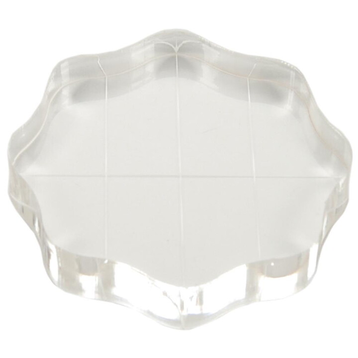 Acrylic Stamping Block Finger Grip Round 3.5