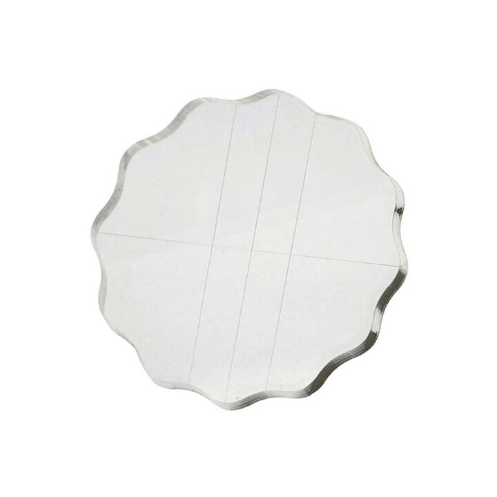 Acrylic Stamping Block Finger Grip Round 3.5