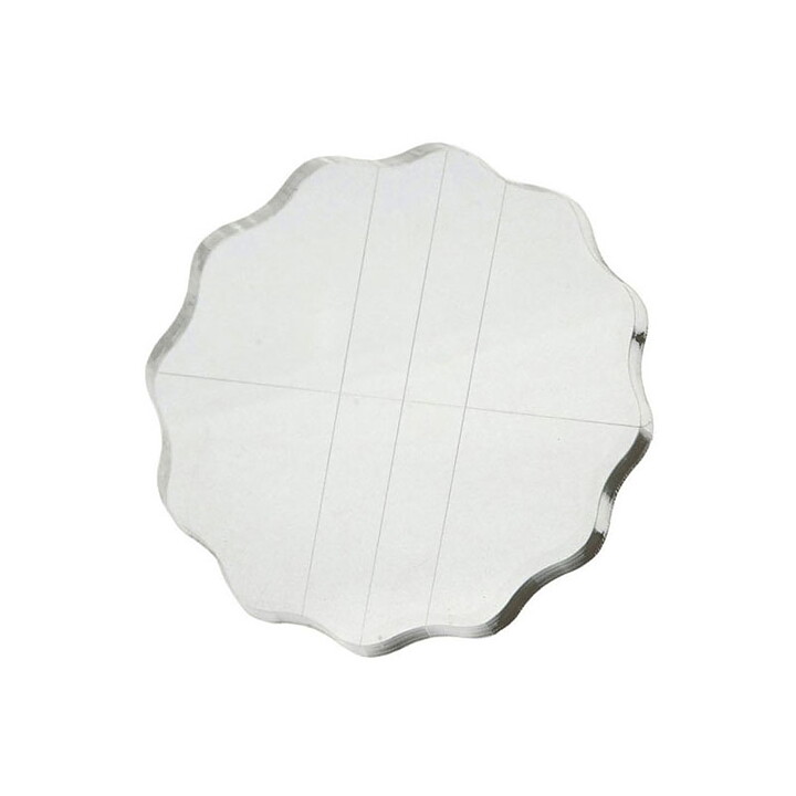 Acrylic Stamping Block Finger Grip Round 3.5