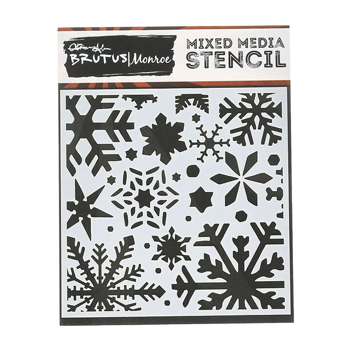Brutus Monroe Mixed Media Stencil 6" - Snowflakes