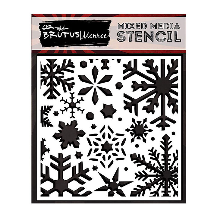 Brutus Monroe Mixed Media Stencil 6" - Snowflakes