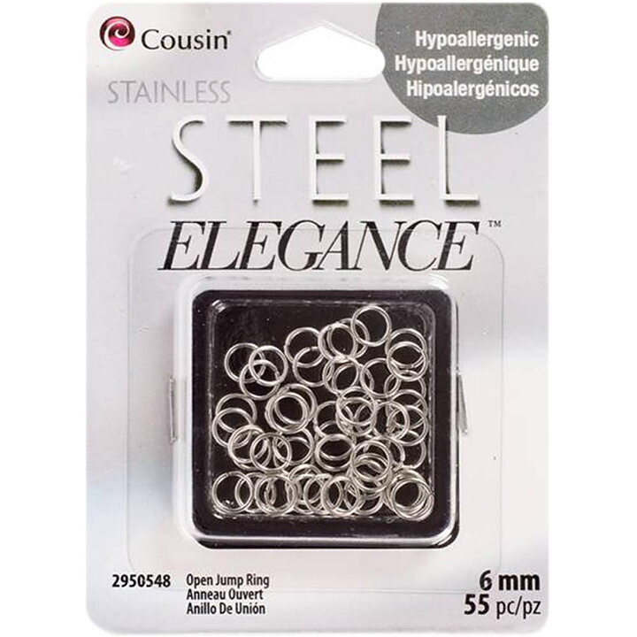 Cousin Stainless Steel Elegance - Jump Ring Open 6 mm