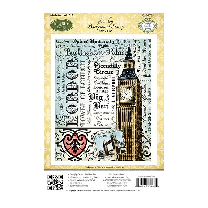 JustRite Papercraft Background Rubber Stamp - London