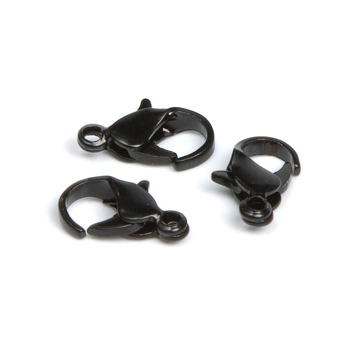 Cousin Basic Metal Findings - Black Lobster Claw 7x9 mm