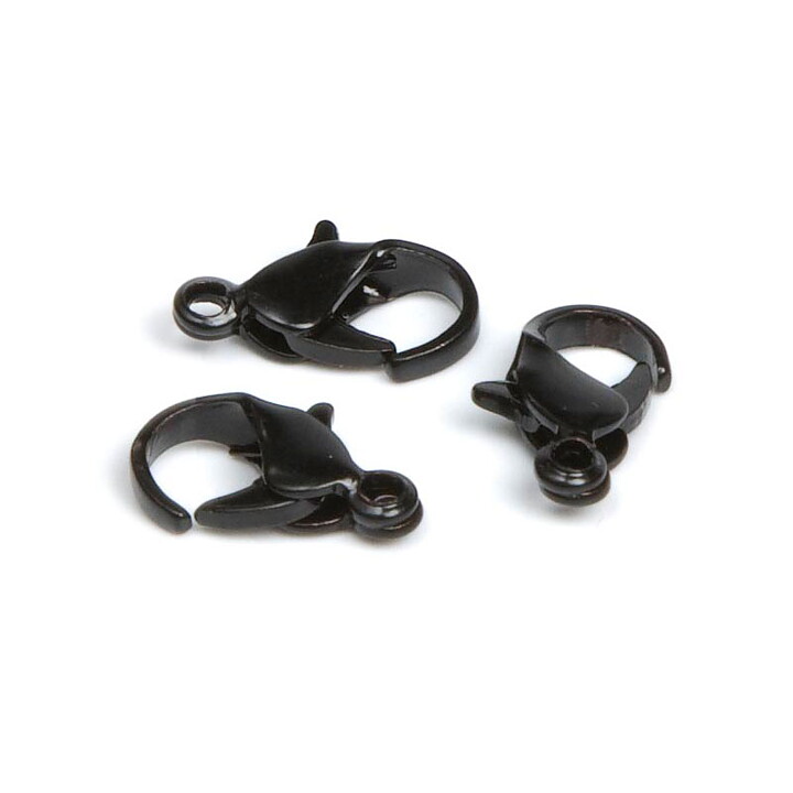 Cousin Basic Metal Findings - Black Lobster Claw 7x9 mm
