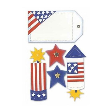 Paper Bliss  3-D Adhesive Accents - Patriotic