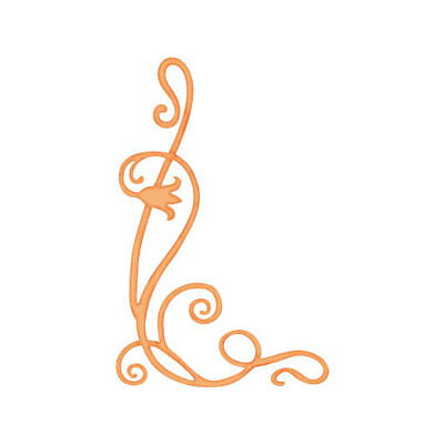 BK Dies 2.5x4 Flourish Flower Silhouette