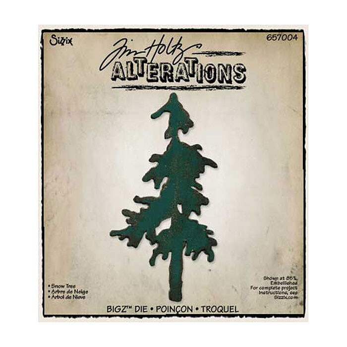 Tim Holtz Sizzix Alterations Die Bigz - Pine Tree