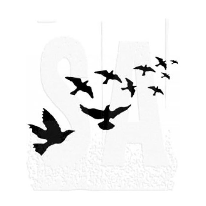 Tim Holtz Wood Mounted Stamp - The Birds