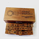 Alphabet Letter Wooden Stamp Set