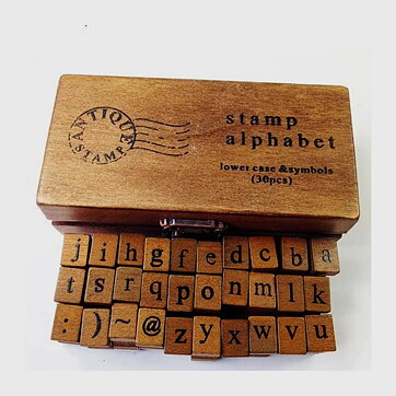 Alphabet Letter Wooden Stamp Set