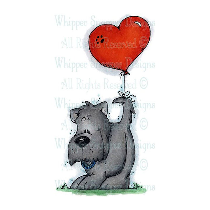 Whipper Snapper Rubber Stamps - Schnauzer & Balloon