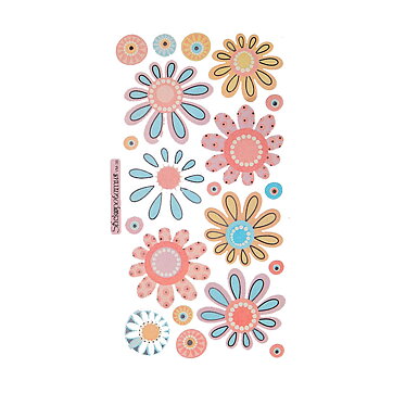 EK Success Sticko Vellum Stickers - Flowers Crazy Daisies