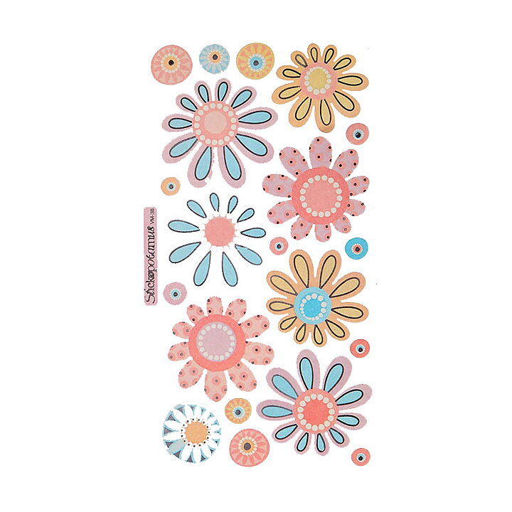EK Success Sticko Vellum Stickers - Flowers Crazy Daisies