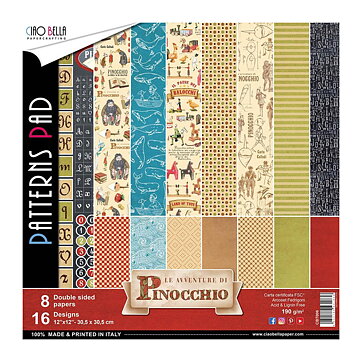 Ciao Bella Double-Sided Paper Pack - Le Adventure Di Pinocchio