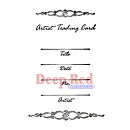 Deep Red Rubber Stamps - ATC Flourish