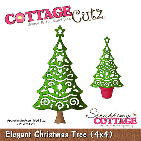 Cottage Cutz Dies 4x4 Christmas Elegant Christmas Tree