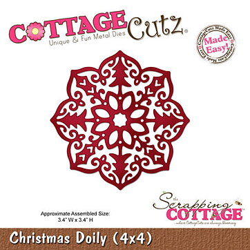Cottage Cutz Dies 4x4 Christmas Doily