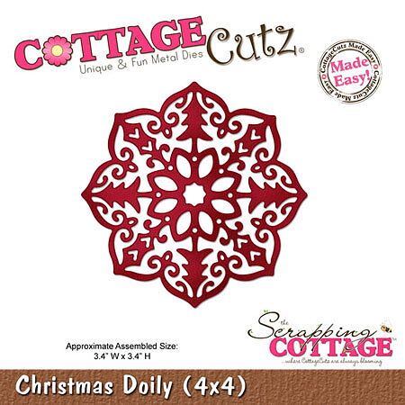 Cottage Cutz Dies 4x4 Christmas Doily