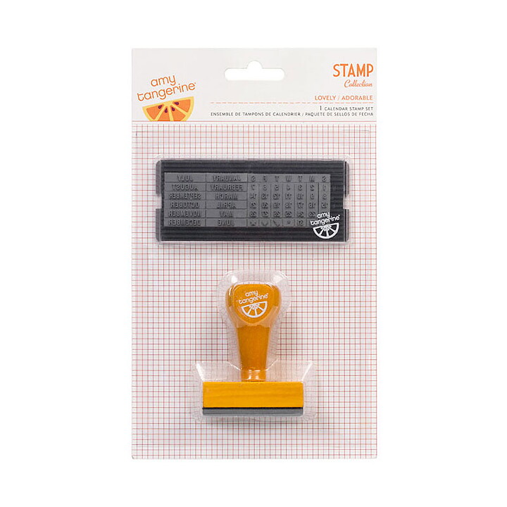 American Crafts Stamp - Calendar Set Lovely / Adorable