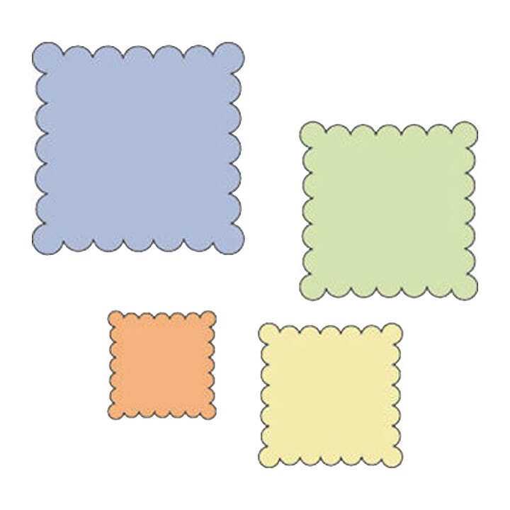 Provo Craft Cuttlebug Die 2x2 Set 4/Pkg - Scallop Squares 37-1218