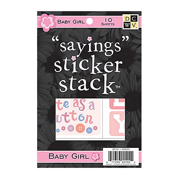 DCWV Sayings Sticker Stack - Baby Girl