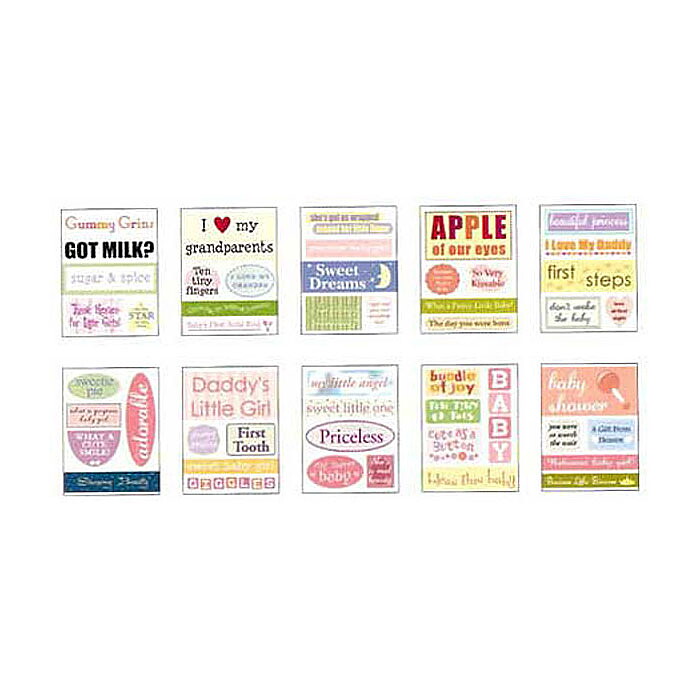 DCWV Sayings Sticker Stack - Baby Girl