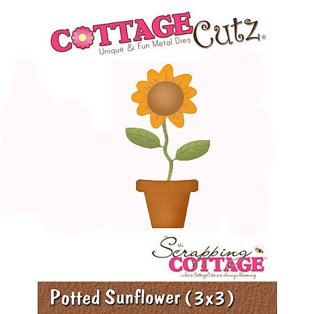 Cottage Cutz Dies 2x4 Gardening Potted Sunflower