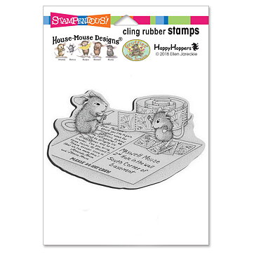 Stampendous House Mouse Rubber Stamps - Postcard Mice