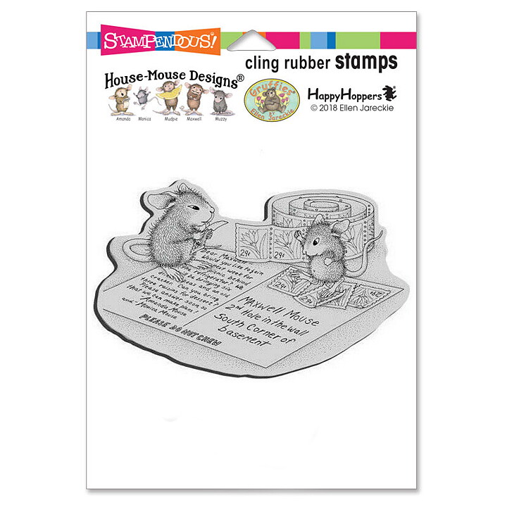 Stampendous House Mouse Rubber Stamps - Postcard Mice