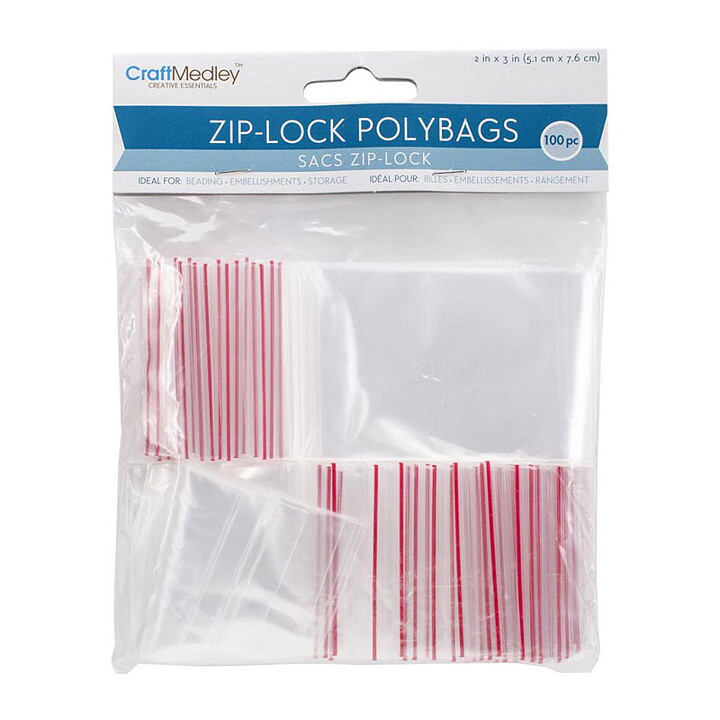 Multicraft Imports Ziplock Polybags - Zip / Blixtlåspåse Mini