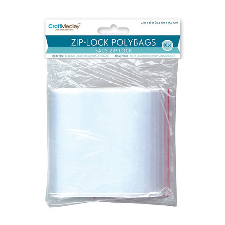 Multicraft Imports Ziplock Polybags - Zip / Ziplock pussi Suuri