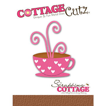 Cottage Cutz Dies 3x3 Food Cup of Java/Tea w/ Hearts