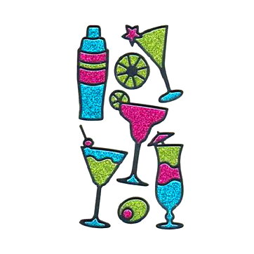 EK Success Sticko Stickers 3D - Tropical Drinks Sparkling