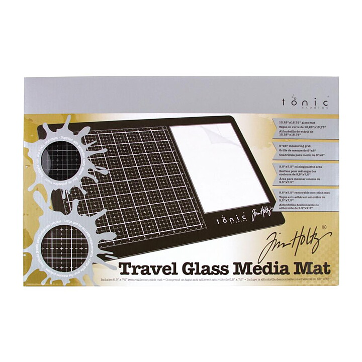 Tim Holtz Travel Glass Media Mat 10.25"x15.5"