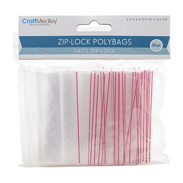 Multicraft Imports Ziplock Polybags - Zip / Blixtlåspåse Small
