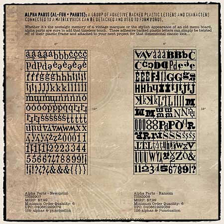 TH Idea-Ology Alpha Parts Newsprint