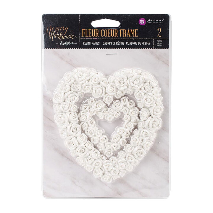 Prima Marketing Memory Hardware Resin Frames - Fleur Coeur