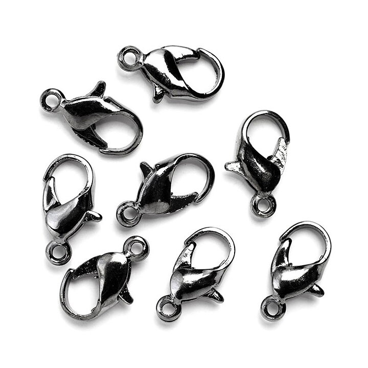 Cousin Basic Metal Findings - Gunmetal  Lobster Claw Clasp 12 mm