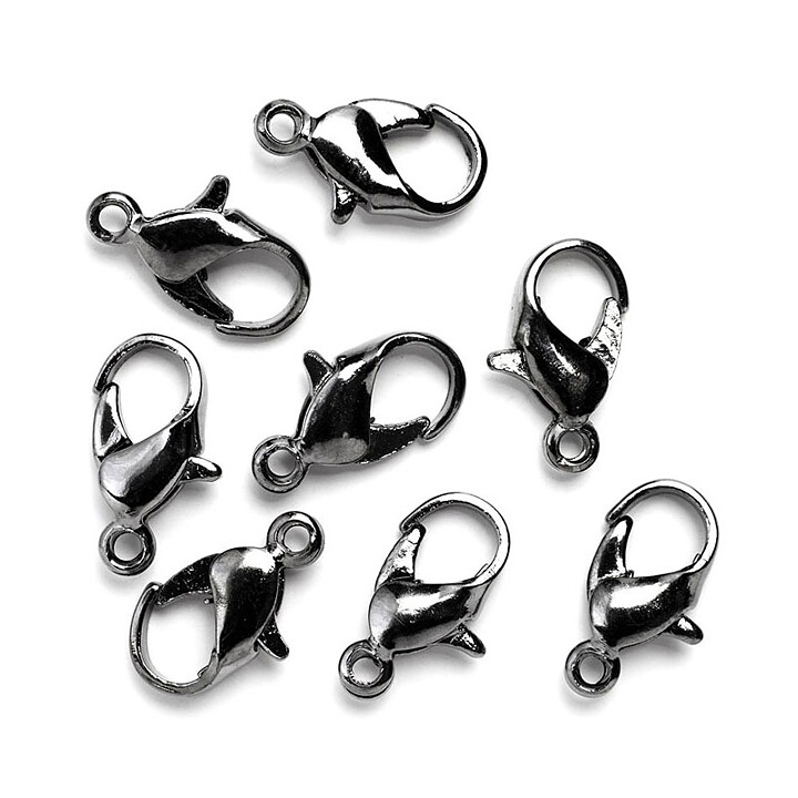Cousin Basic Metal Findings - Gunmetal  Lobster Claw Clasp 12 mm