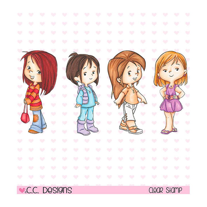 CC Designs Roberto's Rascals Clear Stamps - 4 Seasons Girls