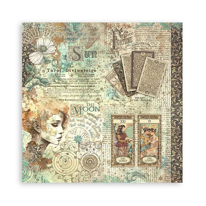 Stamperia Paper Pad  Single Sided Sheets - Fortune 