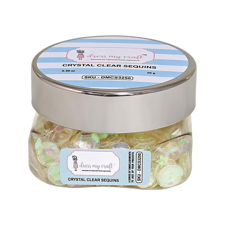 Dress My Craft Sequins - Crystal Clear