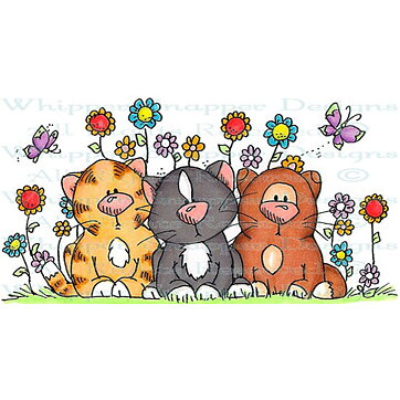 Whipper Snapper Rubber Stamps - Triple Threat Kittens