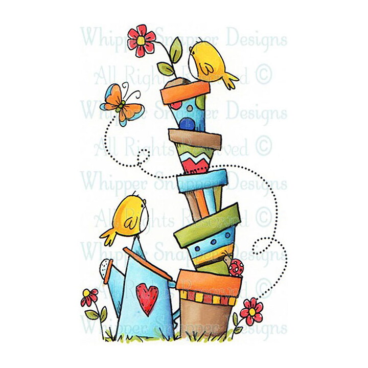 Whipper Snapper Rubber Stamps - Flowerpot Stack