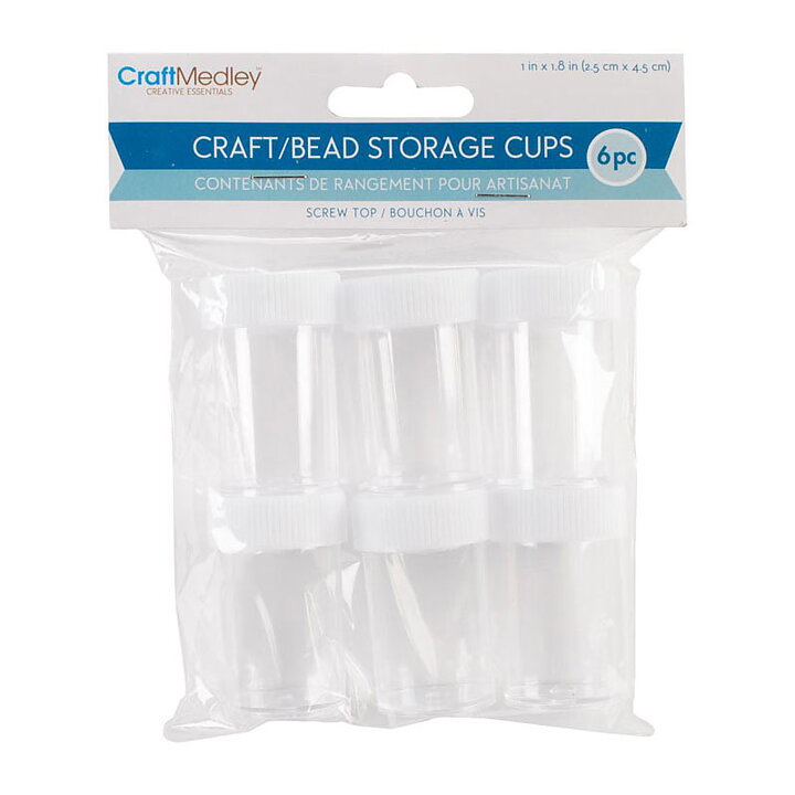 Multicraft Imports Craft/Bead Storage Cups - 25 x 45 mm