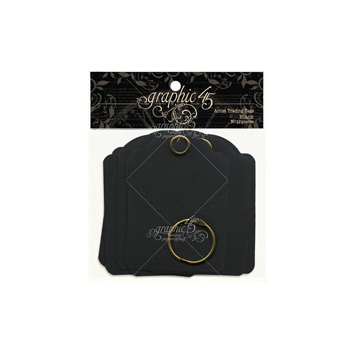 Graphic 45 Staples Artist Trading Tag Album - Black