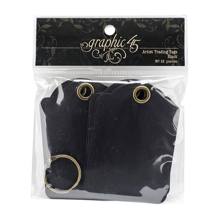 Graphic 45 Staples Artist Trading Tag Album - Black