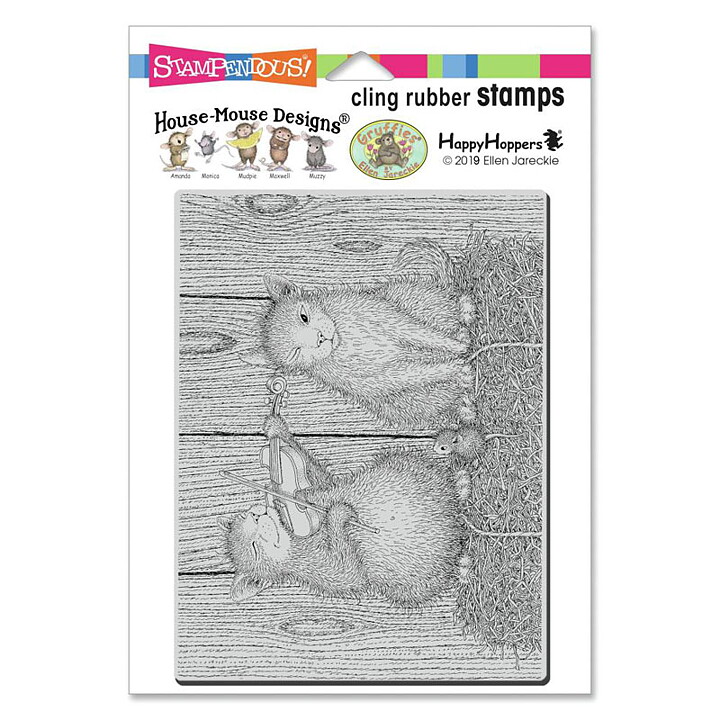 Stampendous House Mouse Rubber Stamps - Cat And The Fiddle