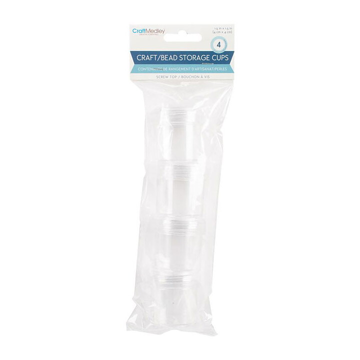 Multicraft Imports Craft/Bead Storage Cups - 40 x 40 mm